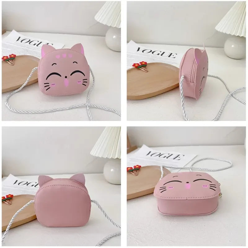 Children Messenger Bag Cute Cat Children Fashion Coin Purses and Handbags Cute Boy Girl Mini Shoulder Bag