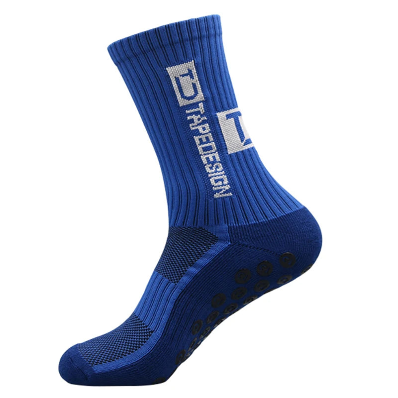ANTI SLIP Football Socks Mid Calf Non Slip Soccer Cycling Sports Socks Mens Warm Sock