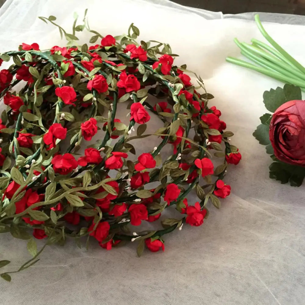 Bohemian Flower Headbands For Bride Crown Hair Band Wedding Floral Headband Garland Girl Flower Wreath Hair Accessories