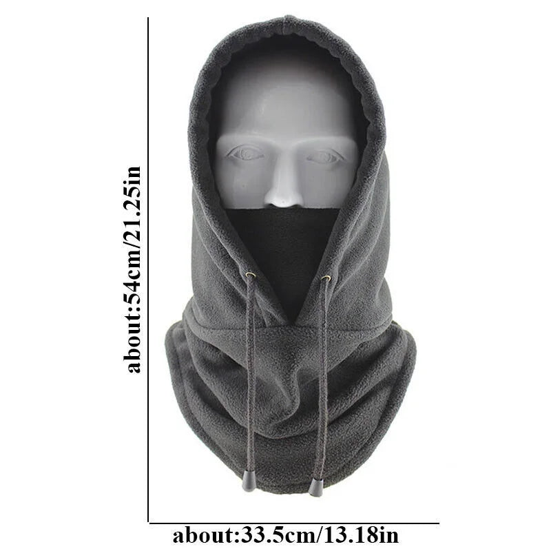 Winter Thermal Fleece Balaclava Scarf Ski Face Mask Neck Warmer Snood Hood Hat Windproof Cold Warm Riding Cap Sports Outdoor