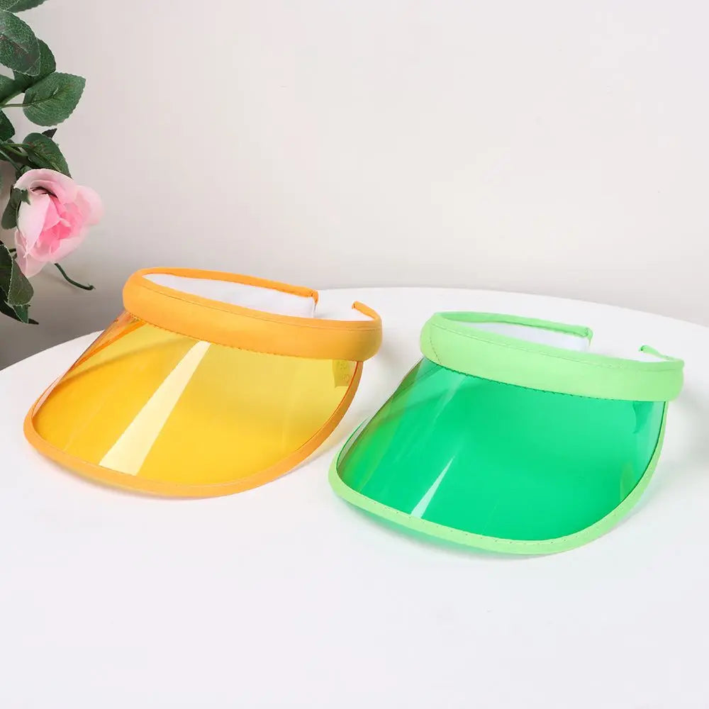 Summer Lightweight PVC Sun Visor Beach Cap Sports Hat UV Protective