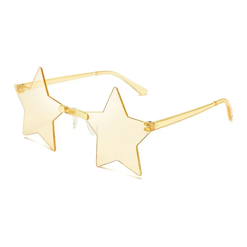 Star Sunglasses Ocean Color Frameless Personality Dazzle Ball Sun Candy Color One Mirror-Dollar Bargains Online Shopping Australia