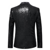 Shiny Gold Sequin Glitter Embellished Blazer Jacket Men Nightclub Prom Suit Coats Mens Costume Homme Stage Clothes For singers