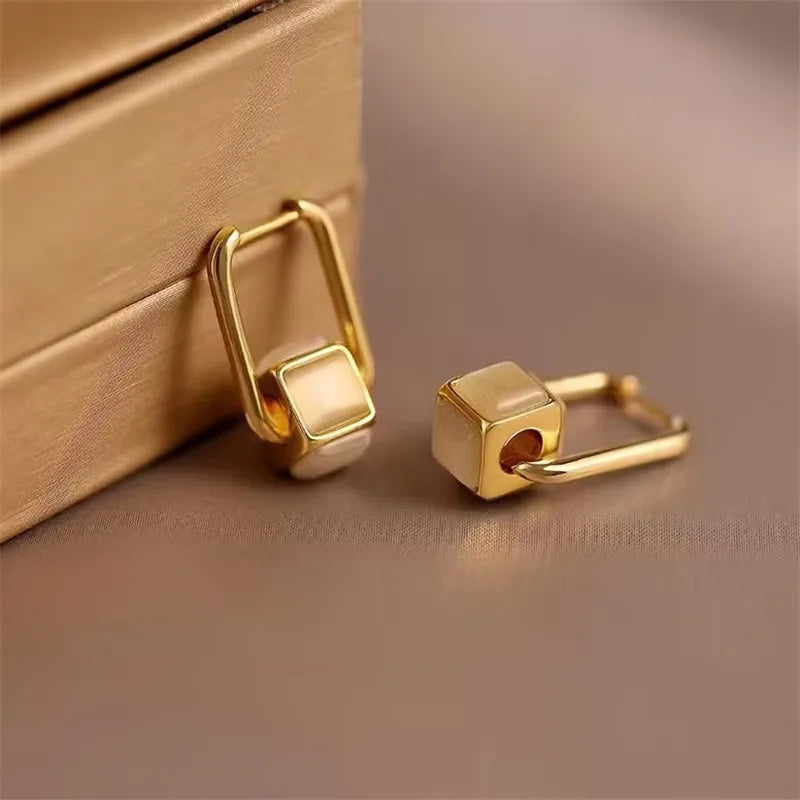 Simple Temperament Circle Pearl Earrings Fashion Small Versatile Earrings Women's Jewelry-Dollar Bargains Online Shopping Australia