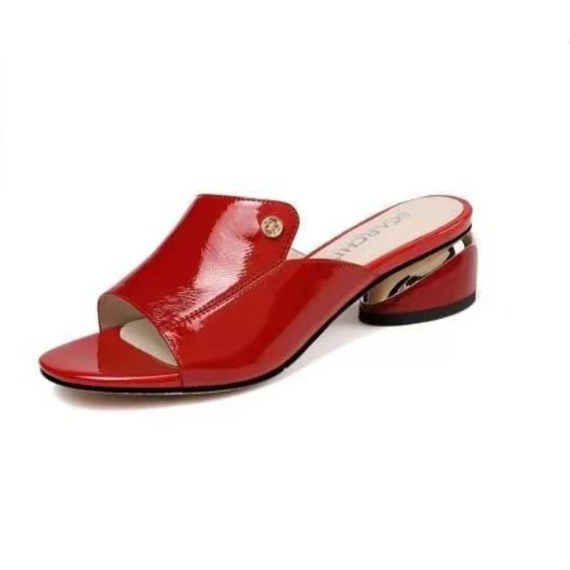 Women's Shoes Fashion Red Sexy xSlippers PU Soft Leather Ladies Comfortable Sandals-Dollar Bargains Online Shopping Australia