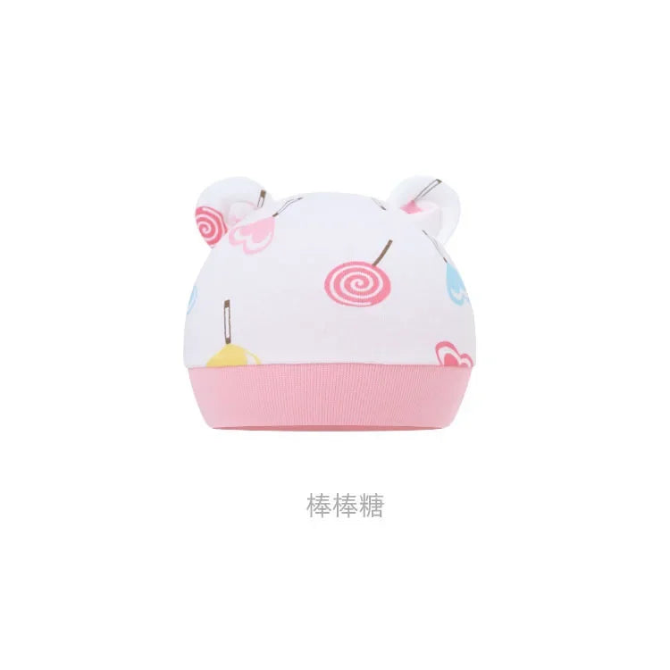 5pcs Baby Cartoon Anti-scratch Gloves Hat Foot Cover Set Handguard Cotton Mittens Beanie Socks Kit for Infant Newborn Headwear-Dollar Bargains Online Shopping Australia