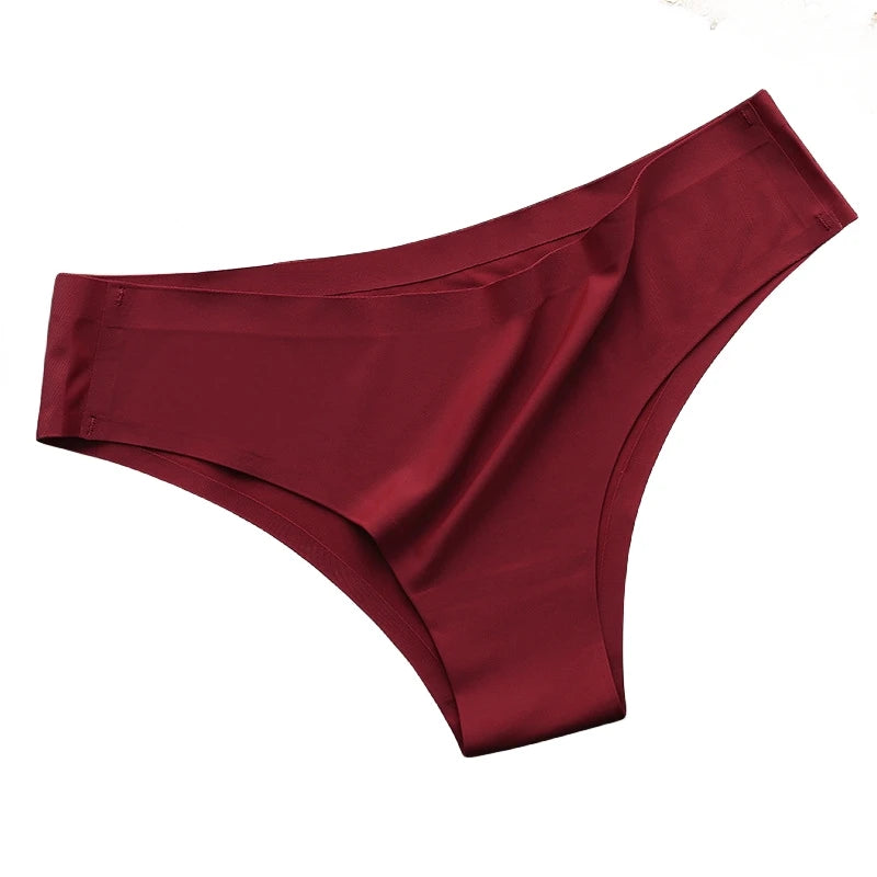 Women Seamless Underwear Silky Sexy Brazilian Panties Low Waist Sports Ultra-thin Underpants Female Soft Comfort Lingerie
