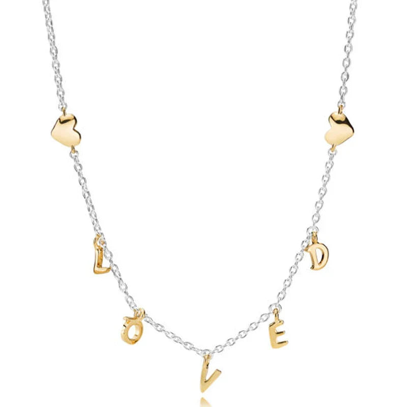 Timeless Elegance Elevated Heart Mum Infinity Heart Loved Script Necklace 925 Sterling Silver Necklace For Women Gift Jewelry-Dollar Bargains Online Shopping Australia