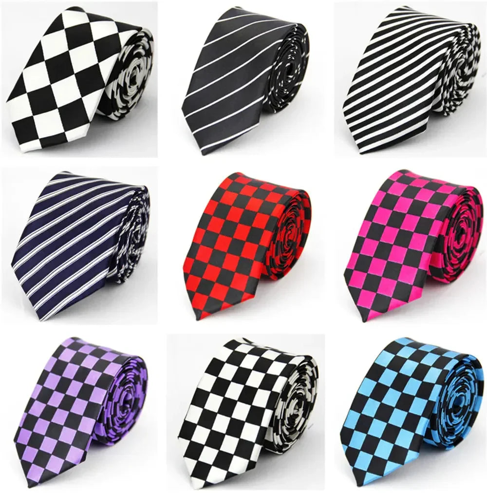 Narrow Ties for Men Women 5cm (2") Skinny Wedding Black Blue Red Pink White Purple Green Gray Piano Skull Slim Necktie-Dollar Bargains Online Shopping Australia