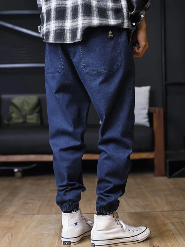 Jeans Men Loose Joggers Streetwear Harem Jeans Cargo Pants Ankle-Length Denim Trousers-Dollar Bargains Online Shopping Australia