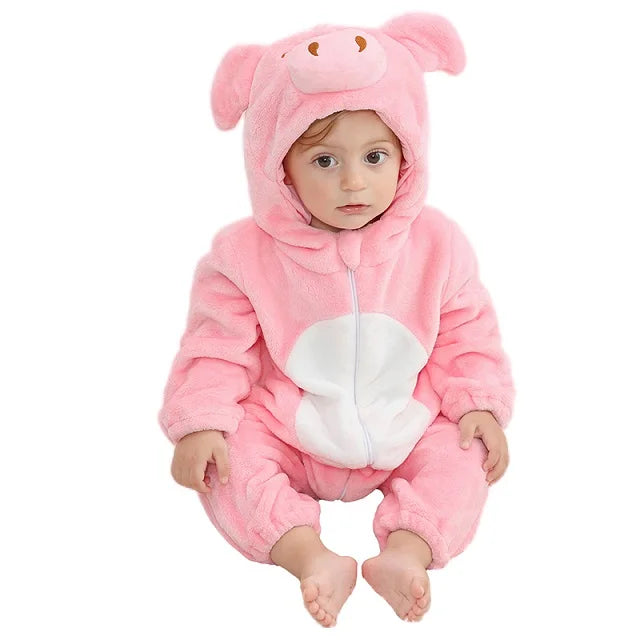 Halloween Baby Rompers Winter Hooded Flannel Toddler Infant Clothes Overall Bodysuits Jumpsuit Costume-Dollar Bargains Online Shopping Australia