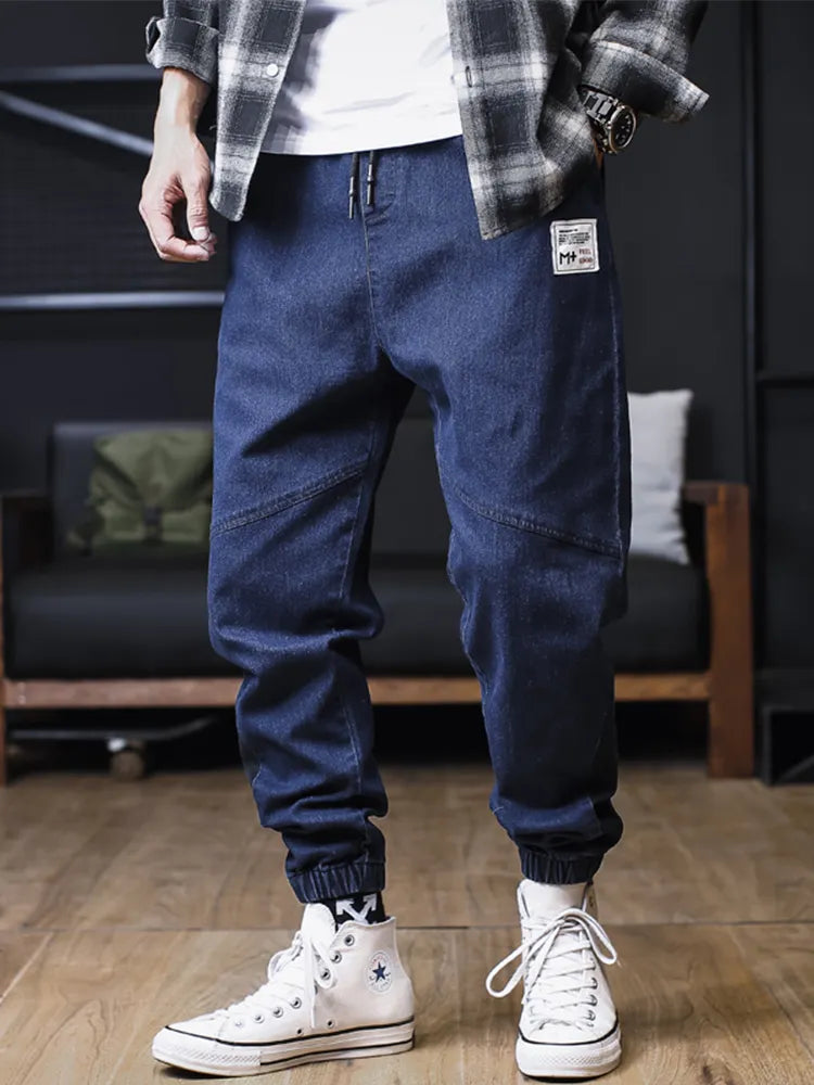 Jeans Men Loose Joggers Streetwear Harem Jeans Cargo Pants Ankle-Length Denim Trousers-Dollar Bargains Online Shopping Australia