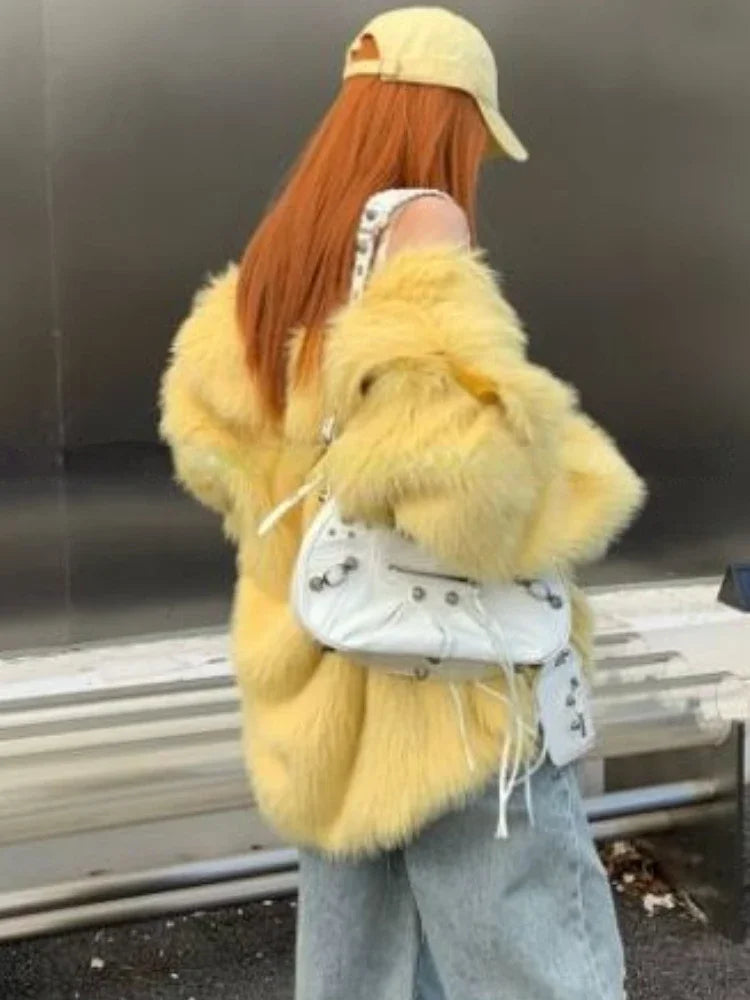 Winter Jackets Faux Fur Coat Women Korean Coat Hooded Fur Jacket-Dollar Bargains Online Shopping Australia