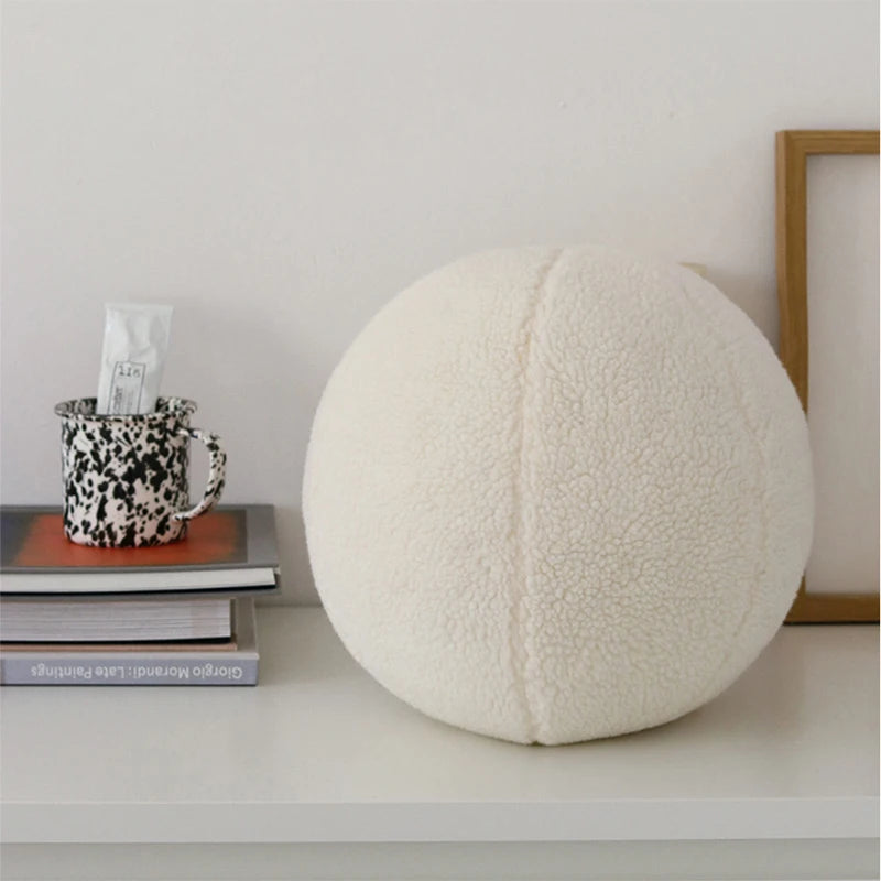 Decorative Round Ball Pillow Plush Throw Pillow Cushion for Modern Home Decor on Sofa Couch Chair Decorative Pillow 35cm