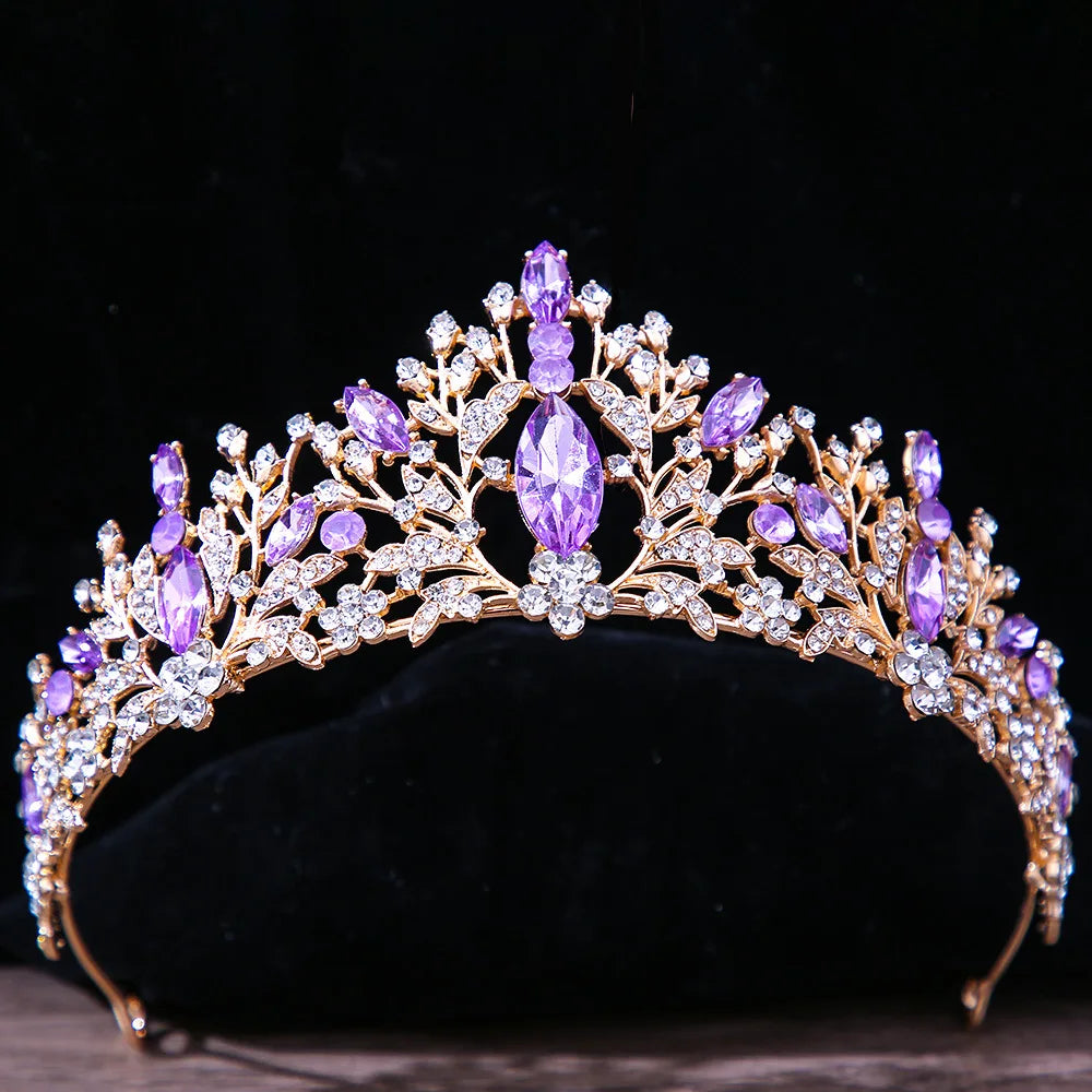 Vintage Princess Queen Bridal Crown Headwear Crystal Tiara For Women Wedding Crown Hair Dress Accessories Jewelry