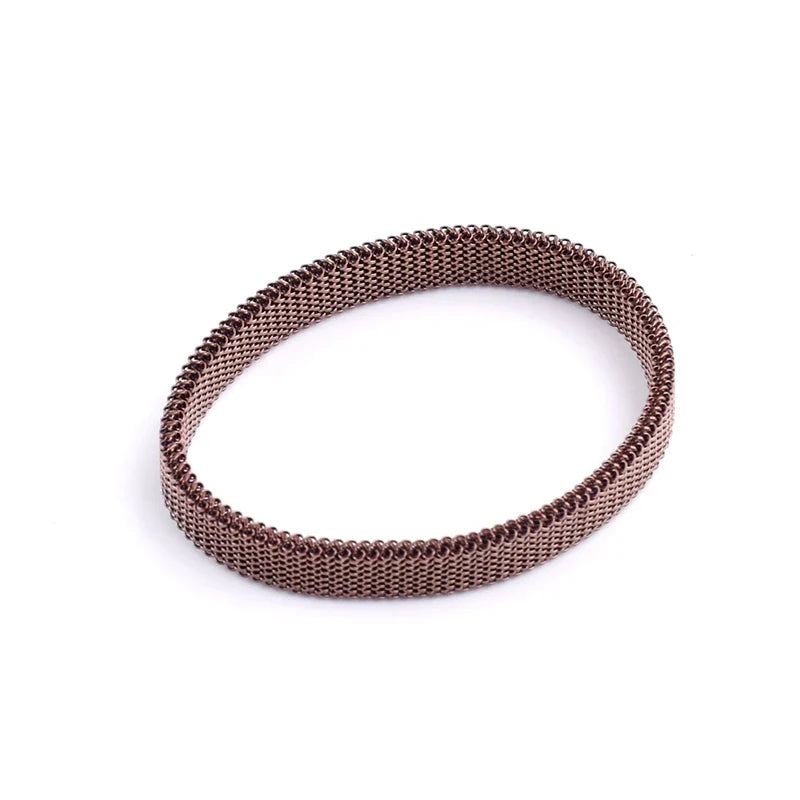 Stainless Steel Jewelry Elastic Spring Wrist Band Stretch Mesh Bracelets Unique Colorful Bangles-Dollar Bargains Online Shopping Australia