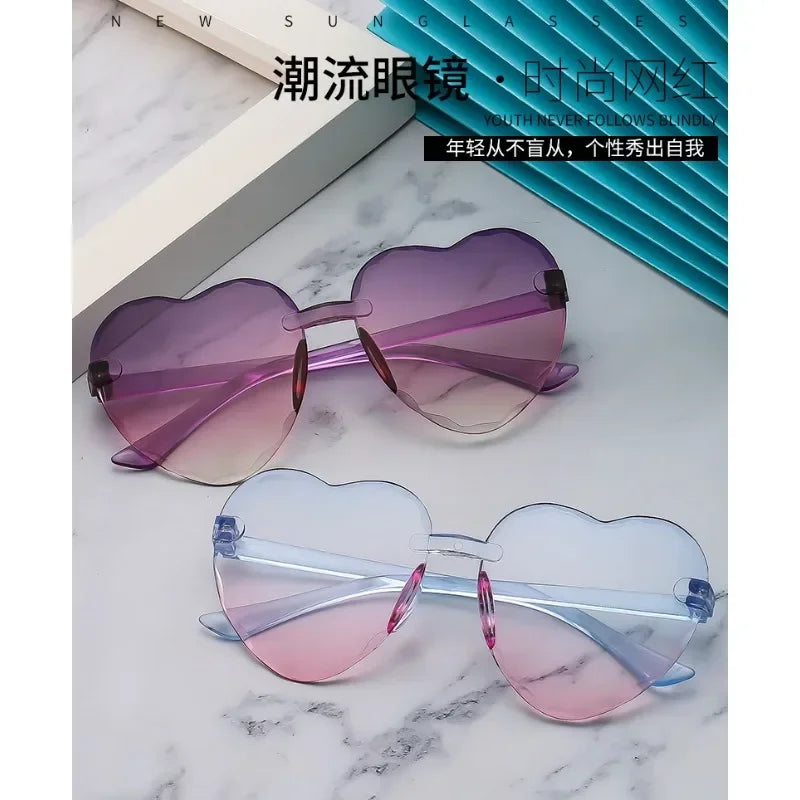 Children's Adult Peach Heart Sunglasses Trend Love Baby Sunglasses Cute Glasses Retro Sunglasses-Dollar Bargains Online Shopping Australia