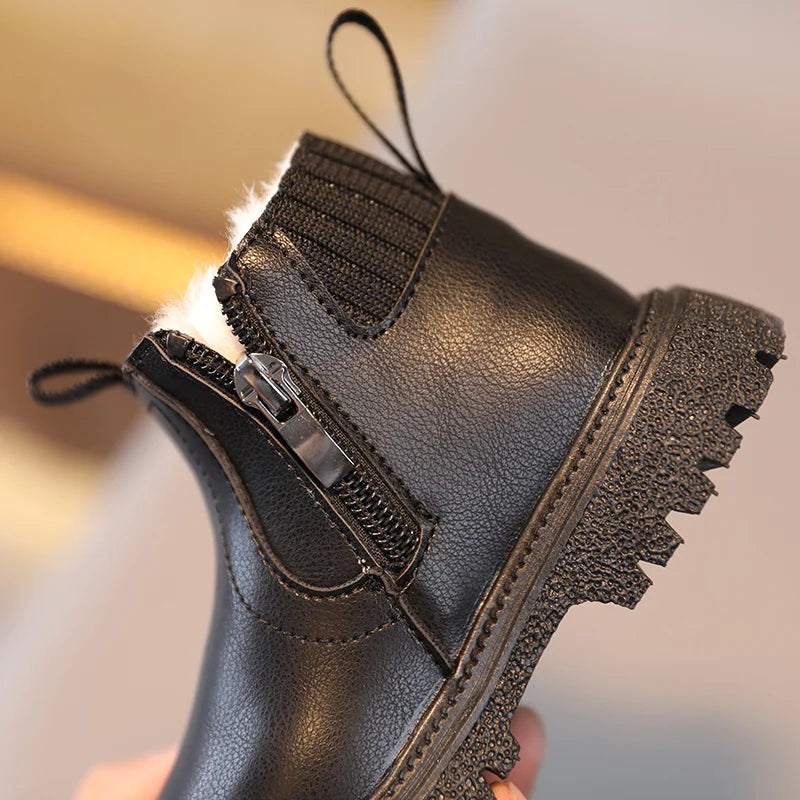 Baby Kids Short Boots Super Warm Girls Boys Shoes PU Leather Children Boots Fashion Toddler Boots Kids Snow Shoes-Dollar Bargains Online Shopping Australia