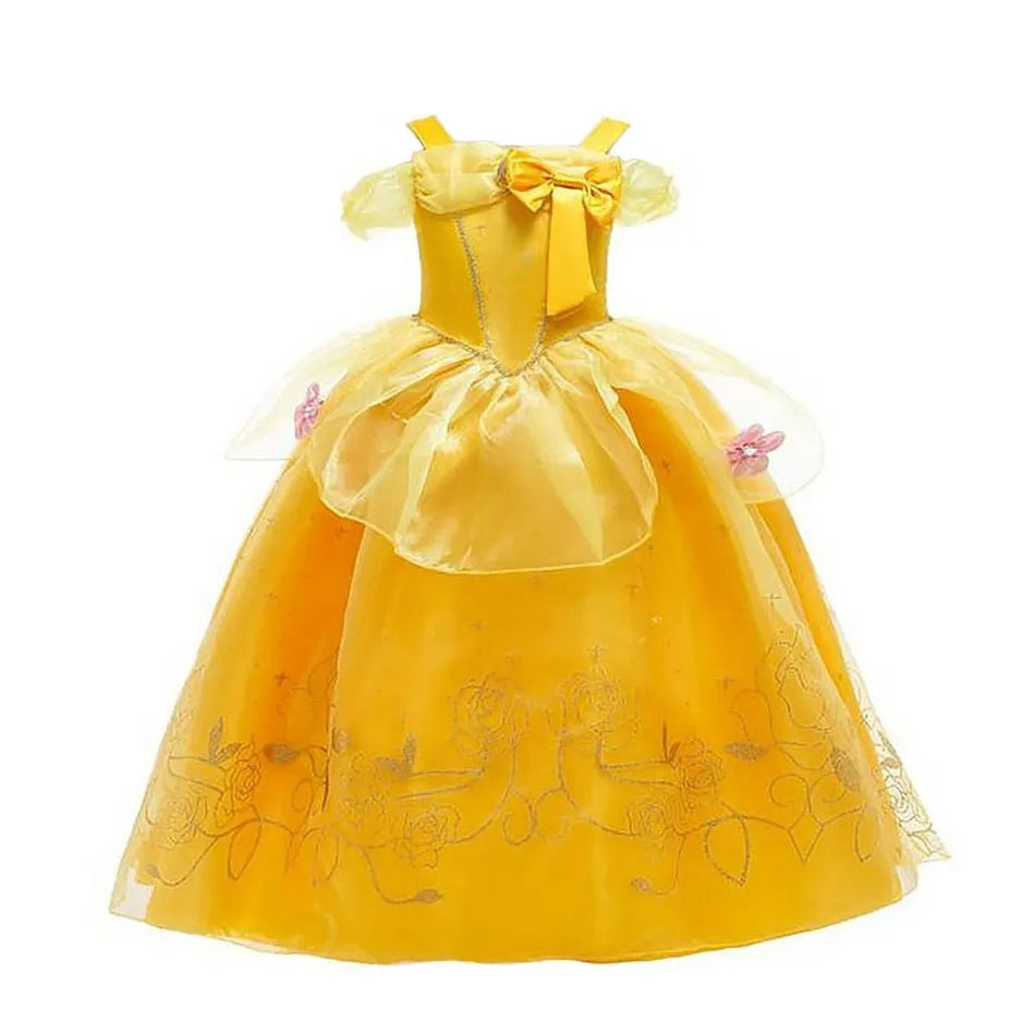 Girl Dress Up Sleeveless Floral Children Party Princess Costume Kid Halloween Carnival Outfit-Dollar Bargains Online Shopping Australia