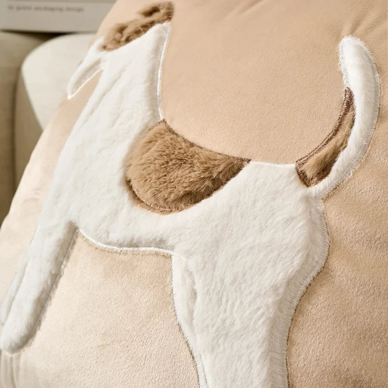 Rabbit Decorative Pillowcase Pillows Sofa Bed Living Room Home Decoration Velvet Luxury Cushion Cover