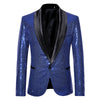 Shiny Gold Sequin Glitter Embellished Blazer Jacket Men Nightclub Prom Suit Coats Mens Costume Homme Stage Clothes For singers