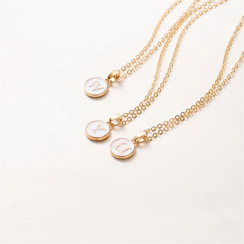 Fashion Personalized 26 Initials Charm Necklace For Women Men Premium Design Name Necklace Ladies Jewelry Gift