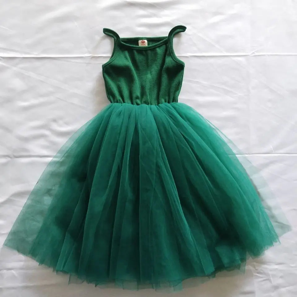Baby Girls Cotton Tutu Dress Toddler Party Tulle Sundress Infant Princess Sleeveles Dresses Children Kids Sundress Clothing-Dollar Bargains Online Shopping Australia