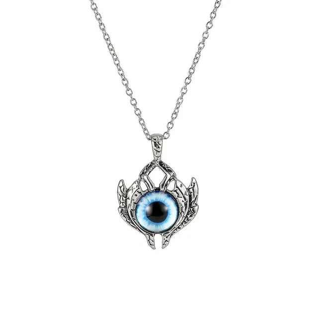 Pentagram shape Devil's Eye Pendant Necklace For Men And Women Punk Retro Non Adjustable Metal Collar Trending Jewelry Gifts-Dollar Bargains Online Shopping Australia