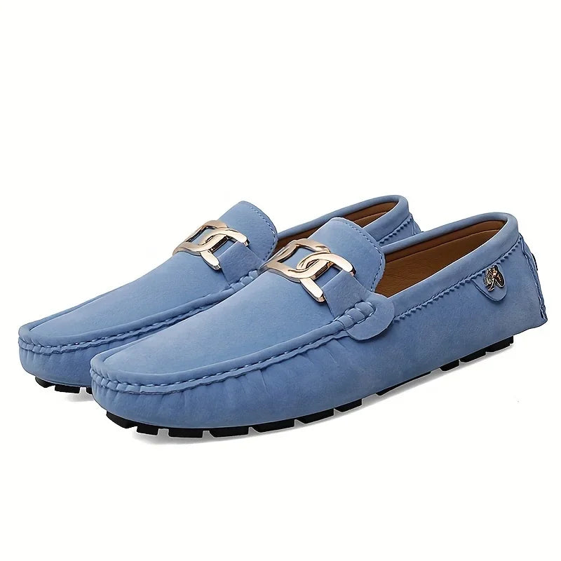 Split Leather Men Loafers Slip on Flats Casual Shoes for Women Moccasins Super Soft Female Footwear-Dollar Bargains Online Shopping Australia