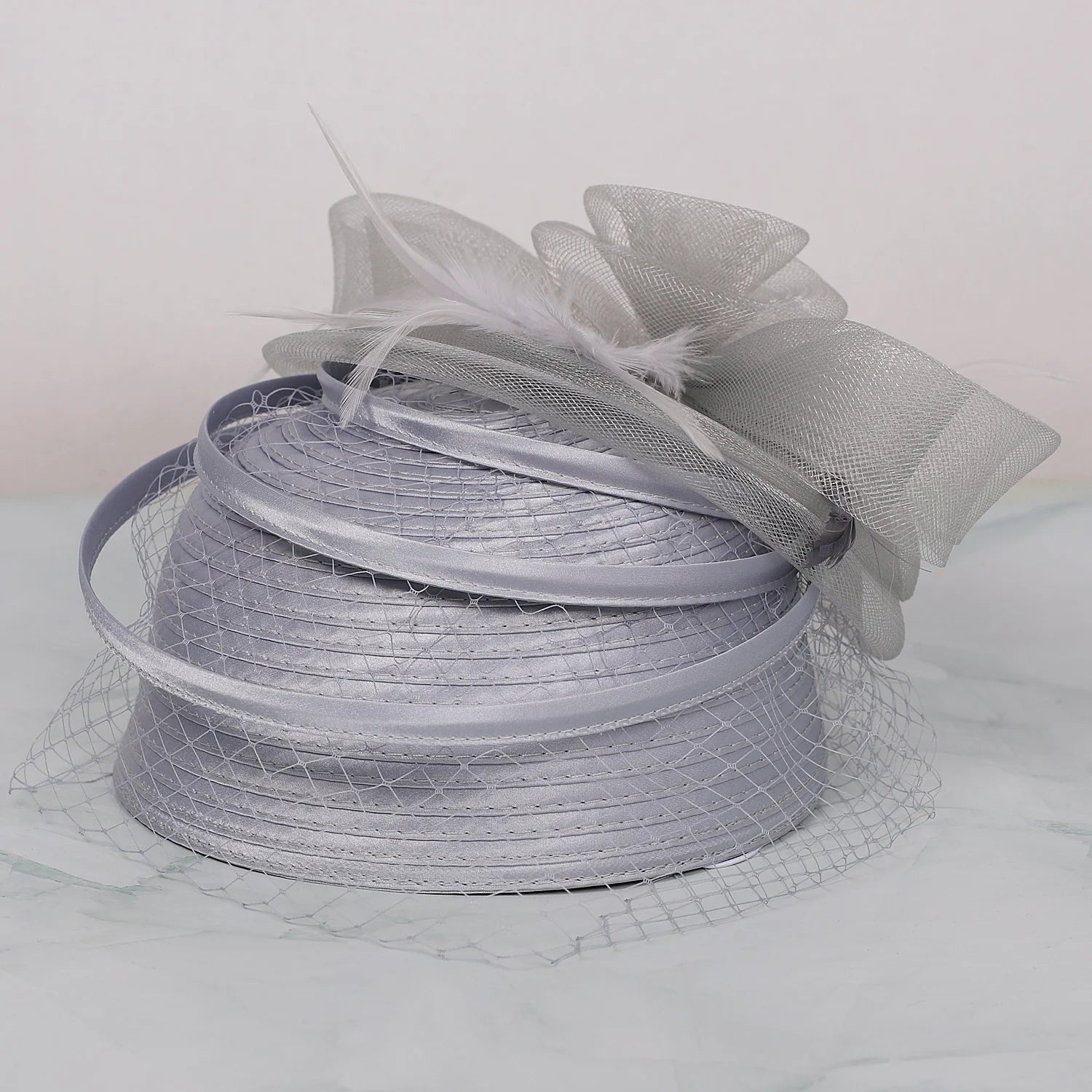 Wedding Church Red Hats Fascinators For Woman With Feather Veil Cocktail Party Headdress Lady Elegant Kentucky Derby Cap-Dollar Bargains Online Shopping Australia