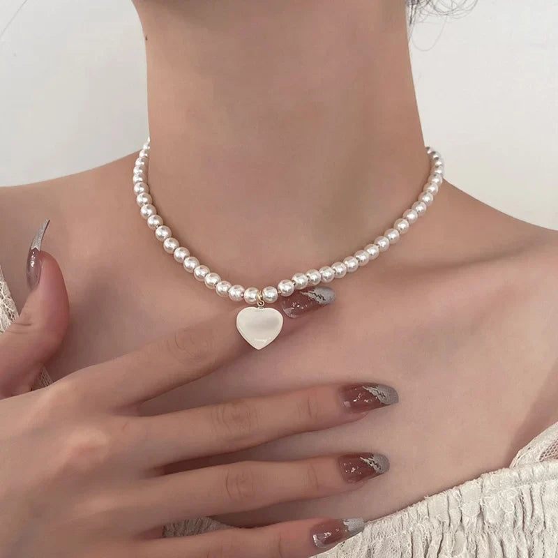 Classic Gothic Tattoo Red Velvet Choker Necklace Red Heart Pendant Necklaces-Dollar Bargains Online Shopping Australia