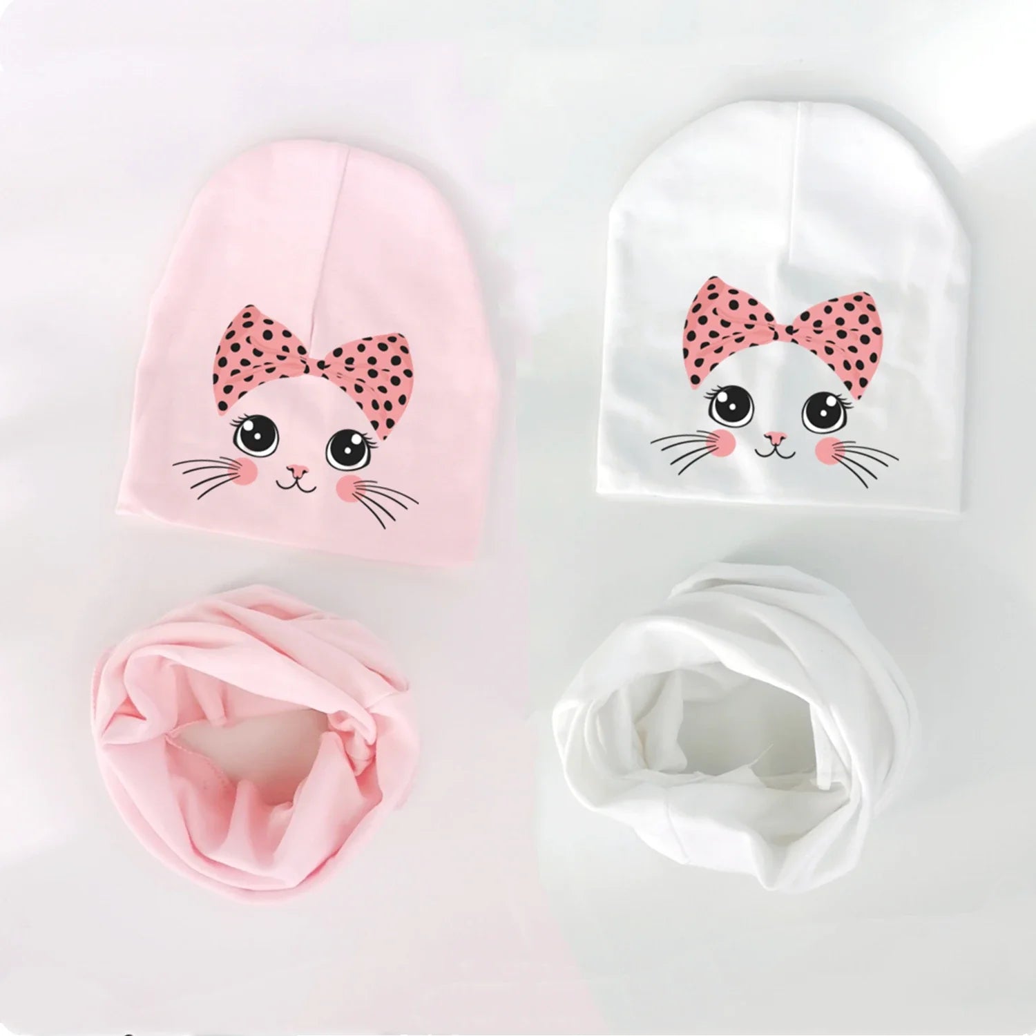 cartoon animal kitty kitten cat Baby Hat Girl Boy Beanie Cap Children Hat Toddler Kids Hat Scarf Collars-Dollar Bargains Online Shopping Australia