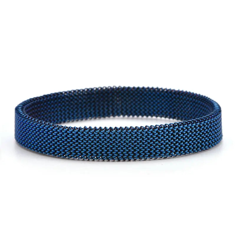 Stainless Steel Jewelry Elastic Spring Wrist Band Stretch Mesh Bracelets Unique Colorful Bangles-Dollar Bargains Online Shopping Australia