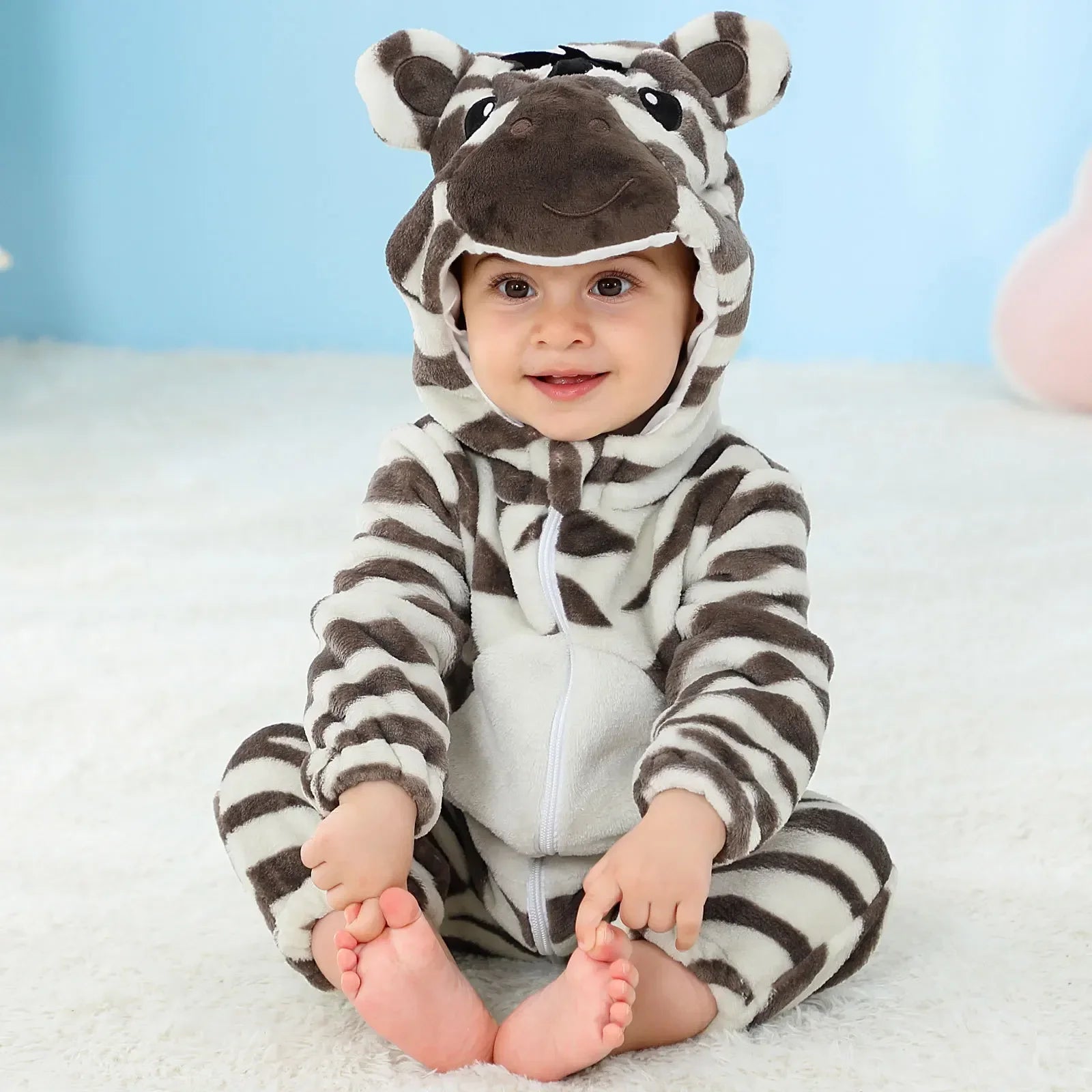 Baby Rompers Winter Kigurumi Lion Costume For Girls Boys Toddler Animal Jumpsuit Infant Clothes Pyjamas Kids Overalls Ropa Bebes-Dollar Bargains Online Shopping Australia