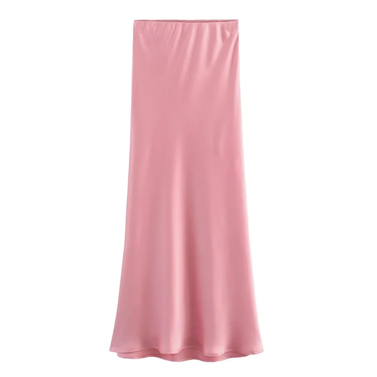 Women's Skirts Basic Satin Skirt High Waist Stylish Long Skirts Midi Chic And Elegan-Dollar Bargains Online Shopping Australia