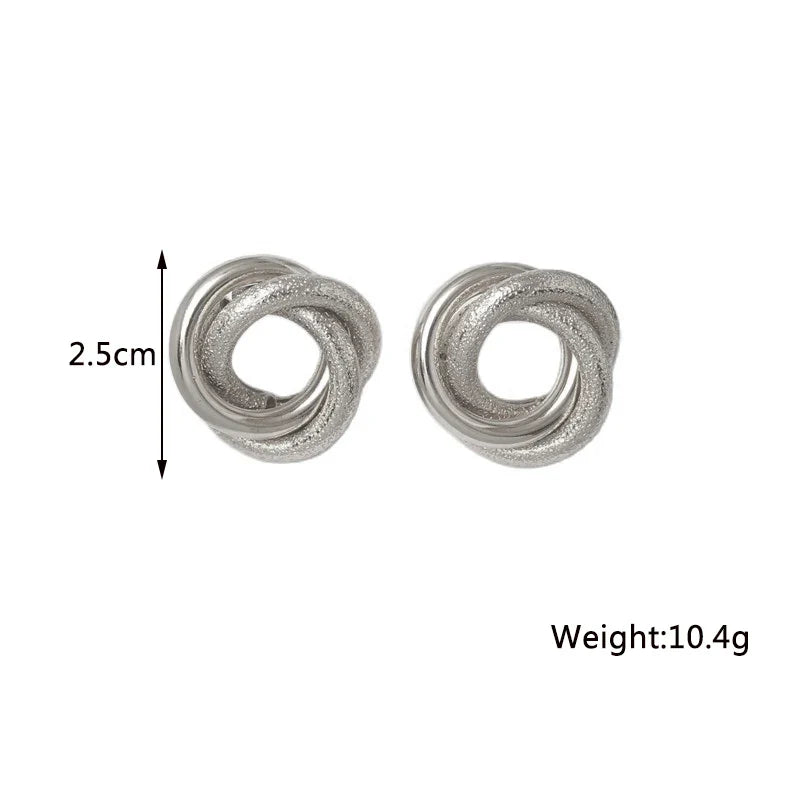 Twist Stud Earrings Gold Color Metal Women Earrings Rotating Spiral Unusual Earrings for Ladies European Jewelry-Dollar Bargains Online Shopping Australia