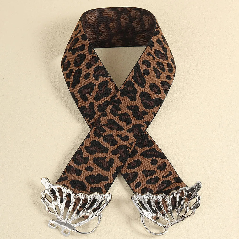 Fashion women's butterfly belt elastic elastic buckle waist seal decorative shirt dress waist trim