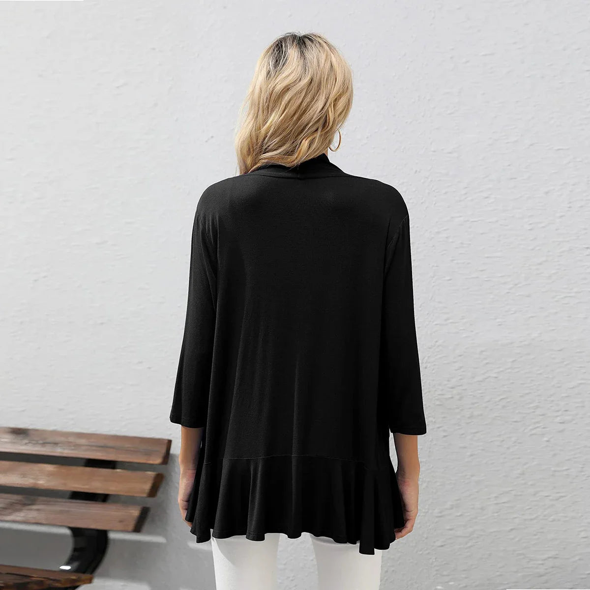 Women Fashion Cardigan Spring Solid Color Cardigan Top Open Stitch Solid Female Autumn-Dollar Bargains Online Shopping Australia