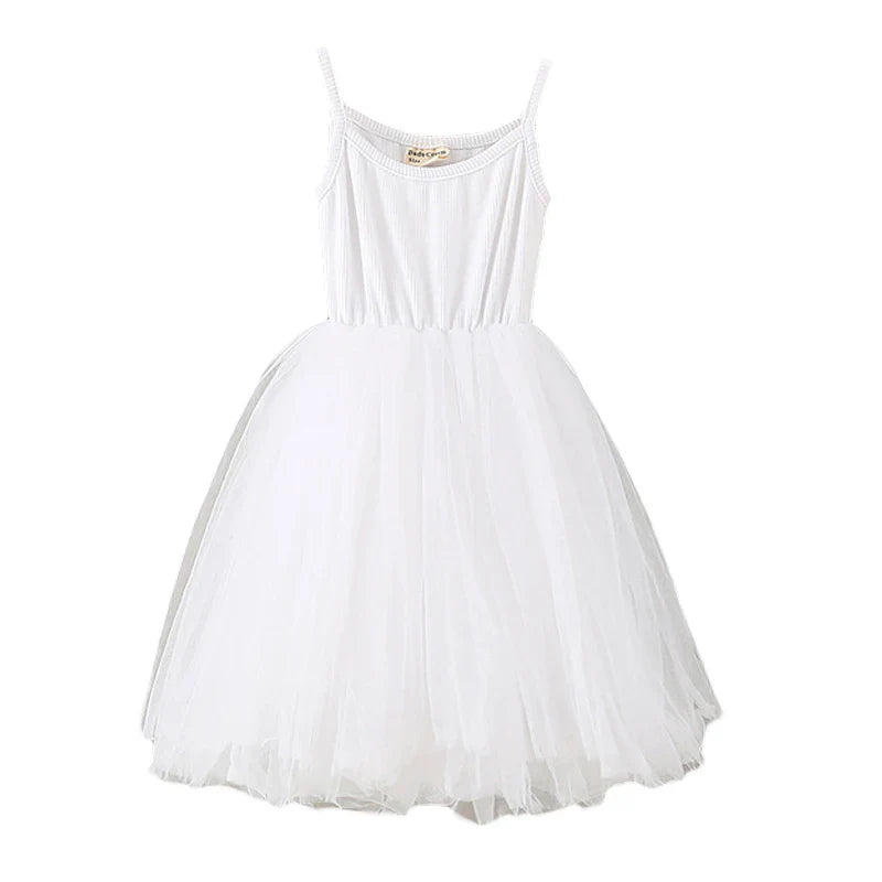 Baby Girls Cotton Tutu Dress Toddler Party Tulle Sundress Infant Princess Sleeveles Dresses Children Kids Sundress Clothing-Dollar Bargains Online Shopping Australia