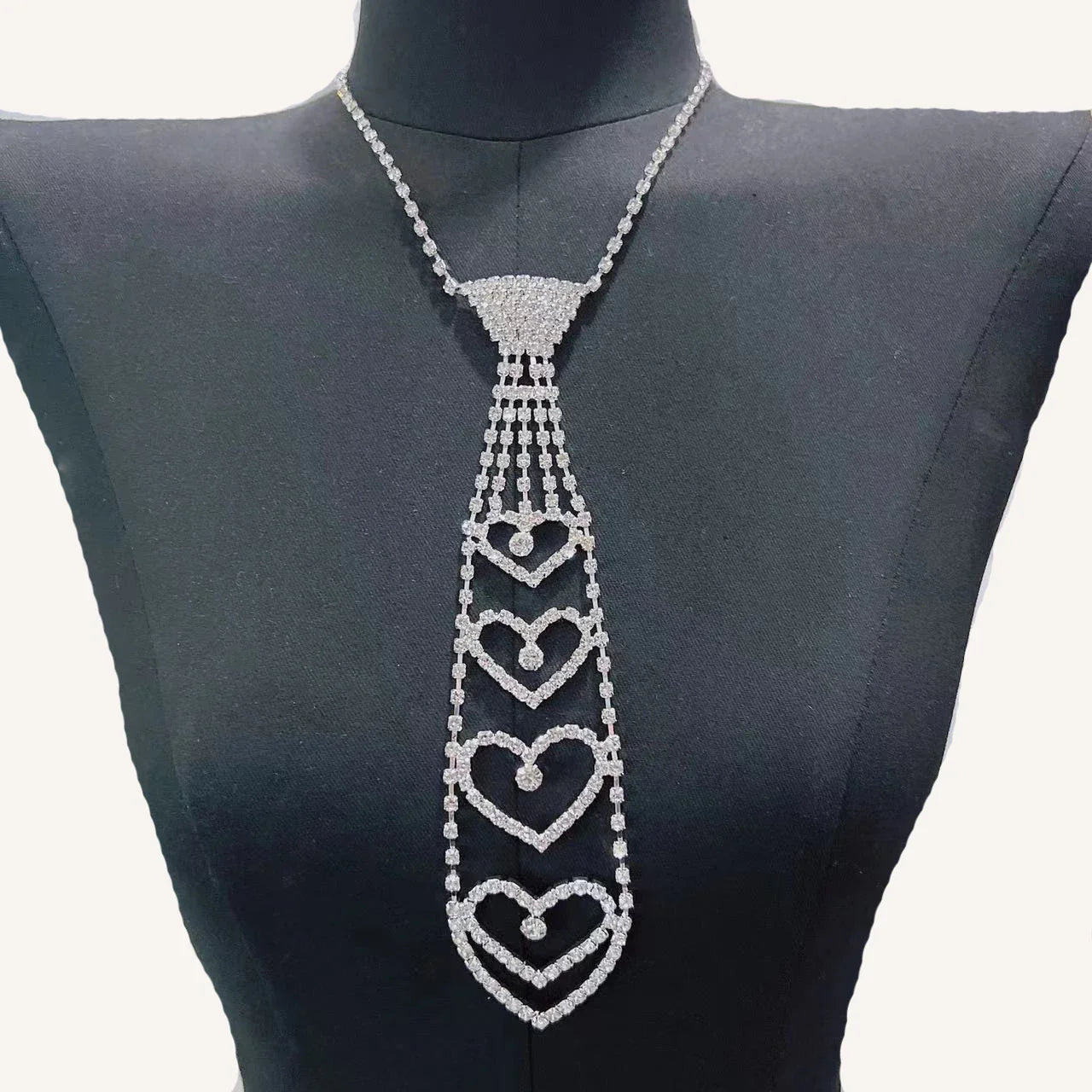 Fashionable and elegant necktie Necklace flash Rhinestone Long Necklace bead chain ladies wedding ball jewelry-Dollar Bargains Online Shopping Australia