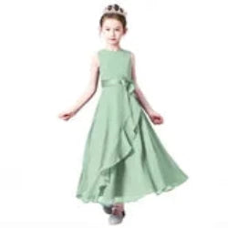 Chiffon Junior Bridesmaid For Teens Ankle-Length Flower Girl Dresses For Wedding Party Kids First Communion Gowns-Dollar Bargains Online Shopping Australia