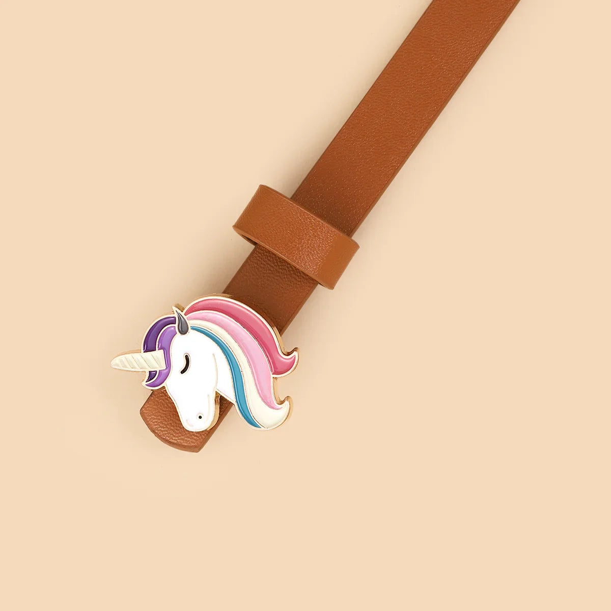Unicorn Pony Buckle Thin Belt for Boys and Girls Universal for Kids-Dollar Bargains Online Shopping Australia