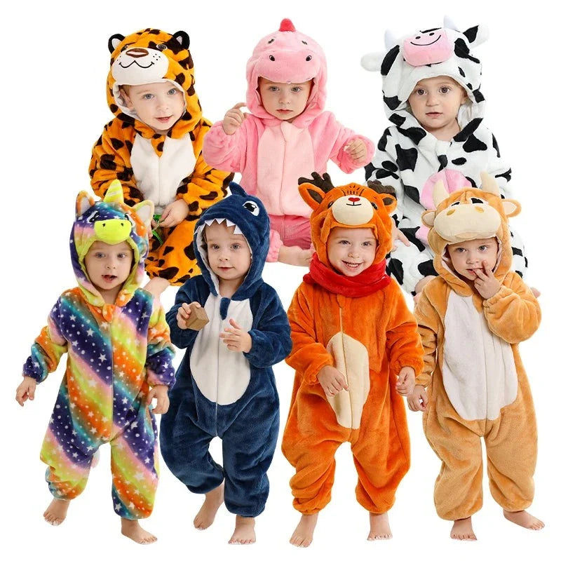 Halloween Baby Rompers Winter Hooded Flannel Toddler Infant Clothes Overall Bodysuits Jumpsuit Costume-Dollar Bargains Online Shopping Australia