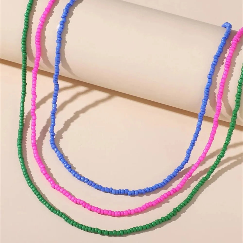 Boho Choker Simple Vintage Red Heart Shape Necklace For Women Fashion Collar Beads Jewelry Party Gift-Dollar Bargains Online Shopping Australia