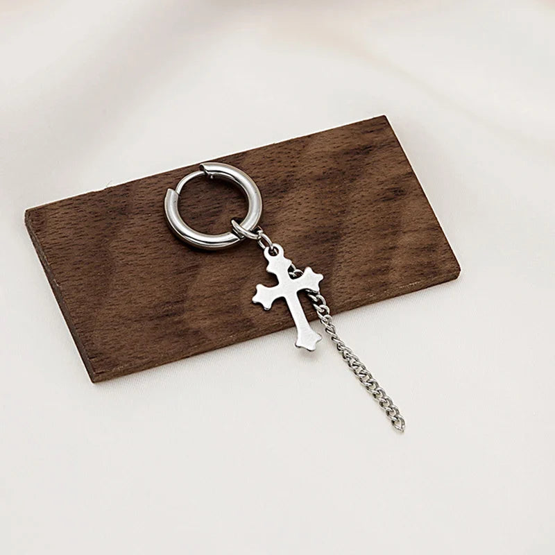 Punk Gothic Stainless Steel Drop Earrings Studs for Women Men Gothic Street Pop Hip Hop Rock Ear Jewelry Gift-Dollar Bargains Online Shopping Australia