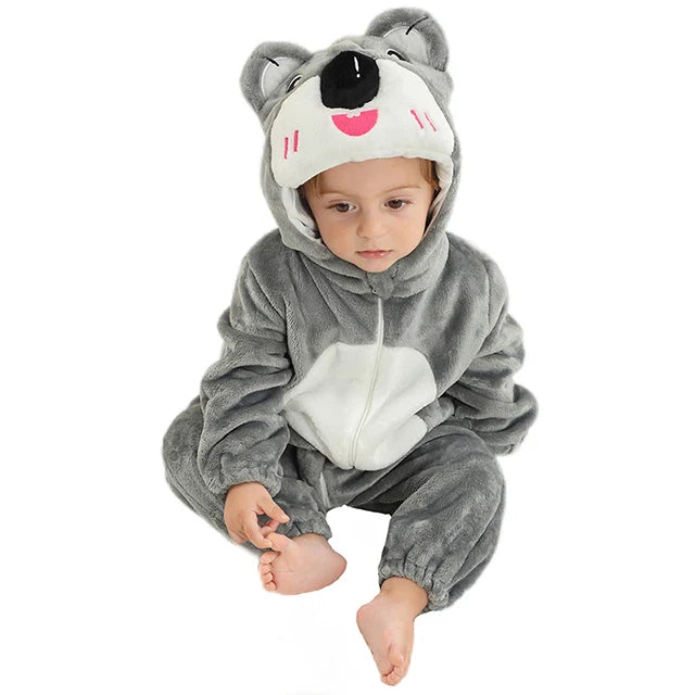 Halloween Baby Rompers Winter Hooded Flannel Toddler Infant Clothes Overall Bodysuits Jumpsuit Costume-Dollar Bargains Online Shopping Australia