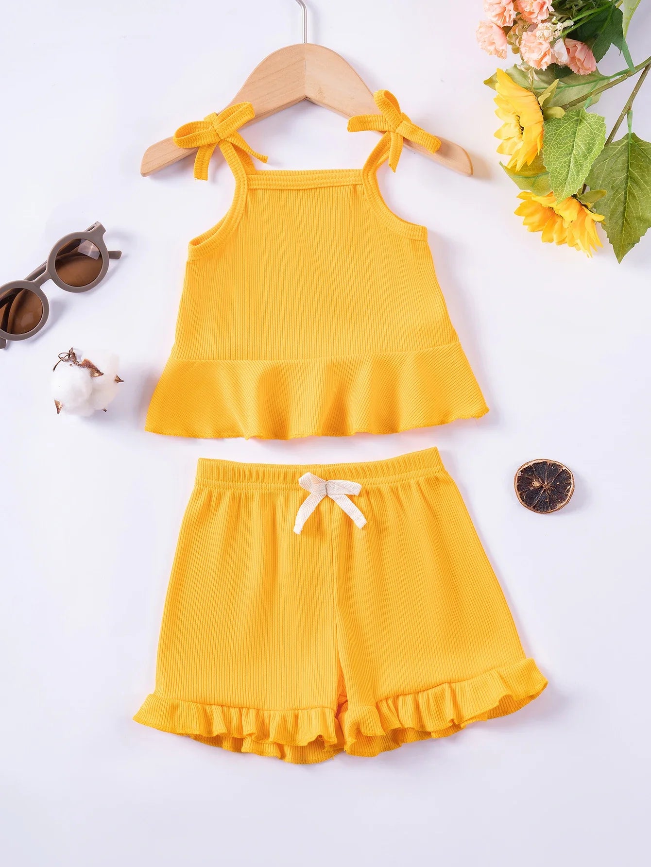 Kids Clothing Sets New Baby Girl Camisole Top + Lace Shorts 2PCS Summer Casual Children Clothes Suits-Dollar Bargains Online Shopping Australia