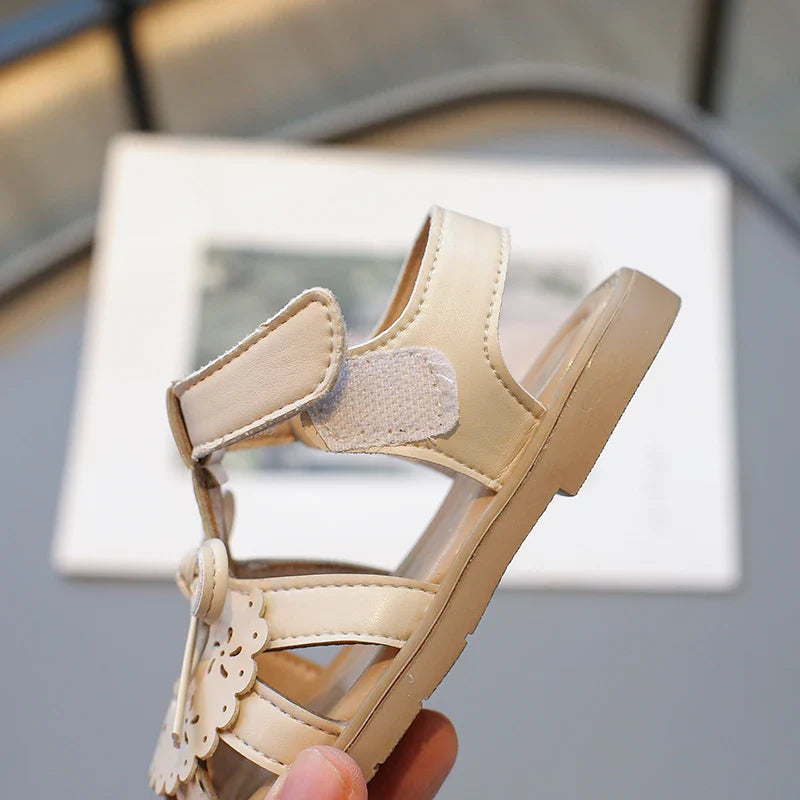 Summer Baby Girls Sandals Cut-Outs Lace Princess Shoes Children Sandals Anti Slip Soft Sole Toddler Kids Beach Shoes-Dollar Bargains Online Shopping Australia