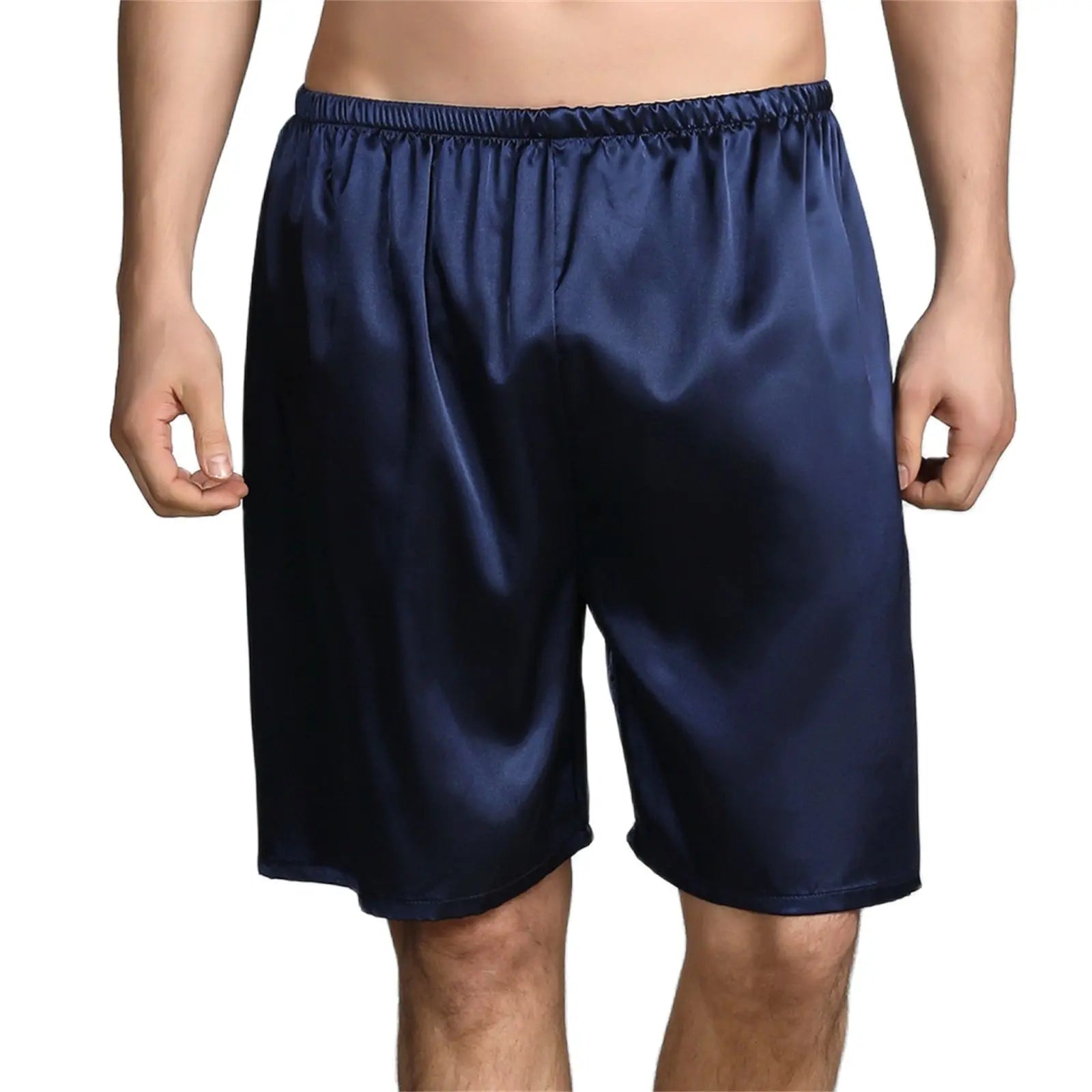 Men Casual Home Nightwear Satin Pajamas Shorts Pyjamas Sleep Bottoms Boxers Short Pants Lounge Homewear-Dollar Bargains Online Shopping Australia