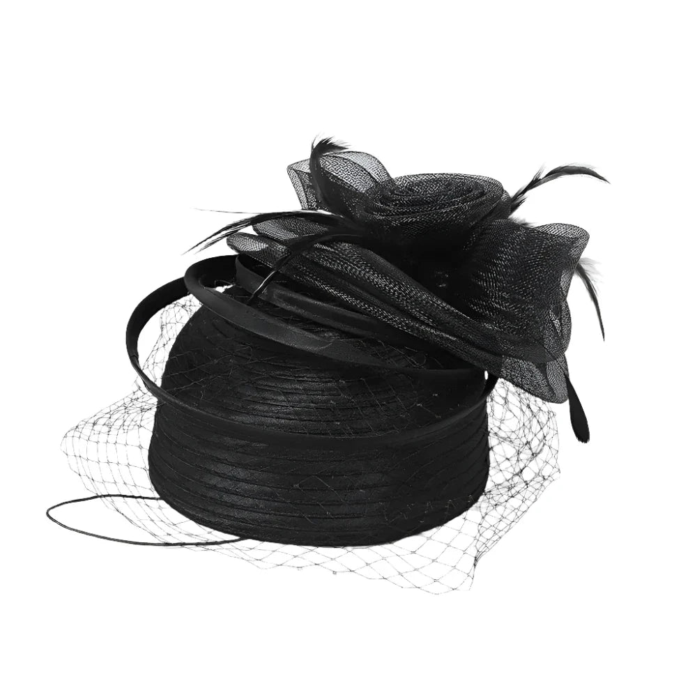 Wedding Church Red Hats Fascinators For Woman With Feather Veil Cocktail Party Headdress Lady Elegant Kentucky Derby Cap-Dollar Bargains Online Shopping Australia